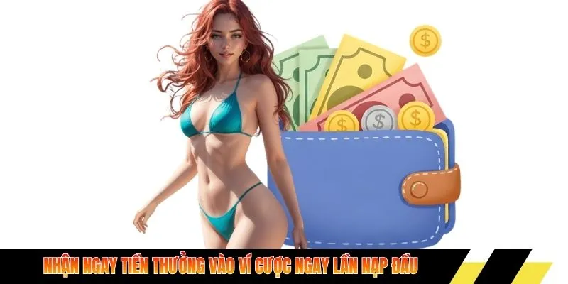 Nhận ngay tiền thưởng vào ví cược ngay lần nạp đầu